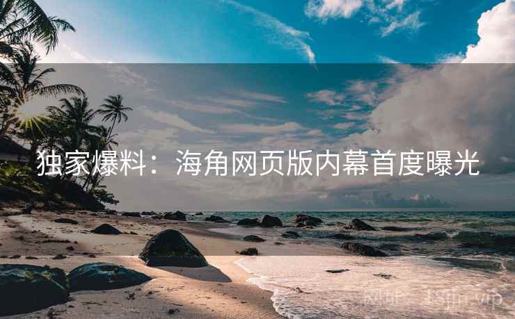 独家爆料：海角网页版内幕首度曝光
