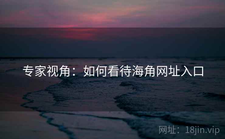 专家视角：如何看待海角网址入口