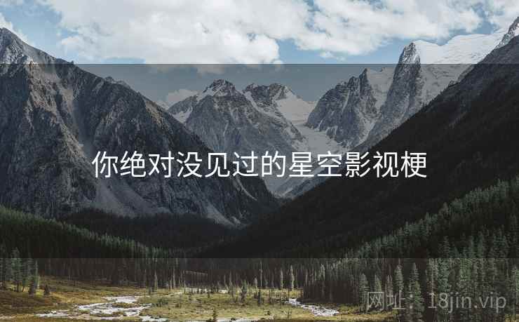 你绝对没见过的星空影视梗